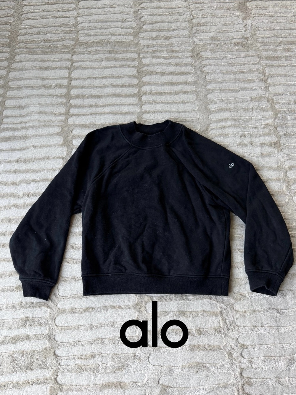 Alo Black Crewneck Sweatshirt